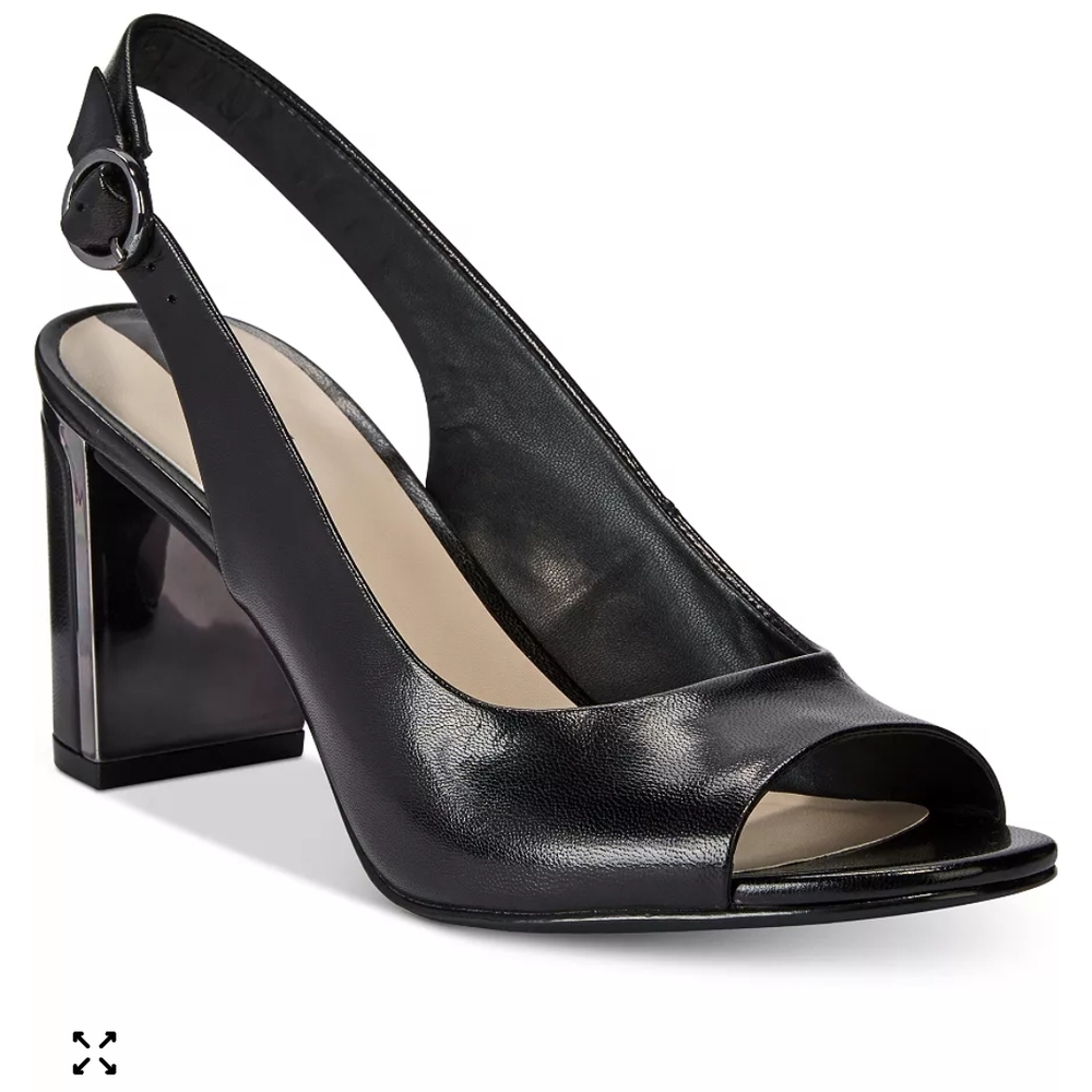 Alfani Black Slingback Heels Women's Step 'N Flex Florraa Slingback